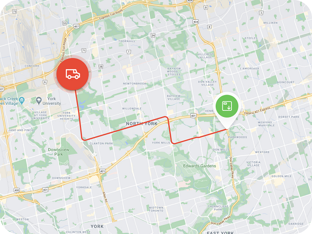 Cold-chain truck in city